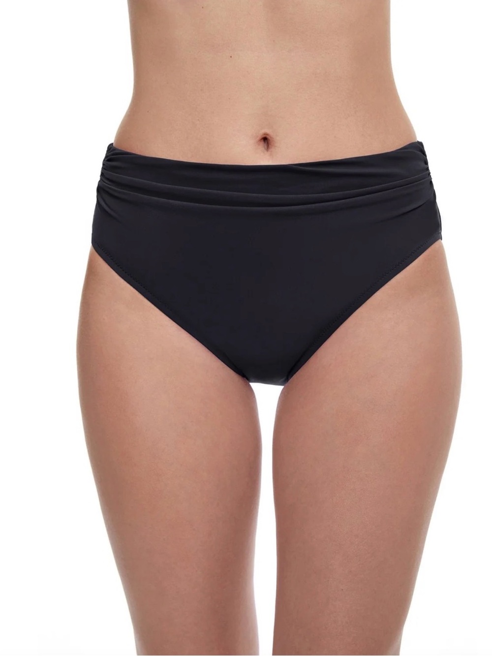 Profile By Gottex Tutti Fruiti Black High-Waist Resortwear Bikini Bottom Sz 16